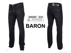 Джинси чоловічі BR9508T Baron чорний  оптом от Optomarket
