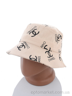 Панама жіночі CL007-19 beige C.anel бежевий  оптом от Optomarket