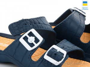 Шльопанці дитячі DS Укр ПП09 т.синій-беж регулювання DS синій  оптом от Optomarket