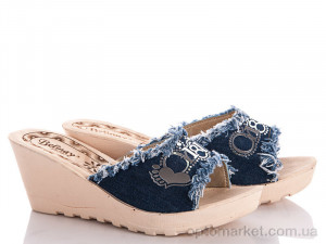 Купить Шльопанці жіночі Джинс буквы RLX синій