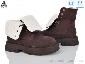 Черевики жіночі E2610-3 шкіра Stilli коричневий  оптом от Optomarket