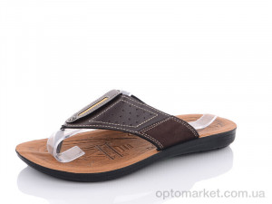 Купить Шльопанці чоловічі E3105B brown Oscar коричневий