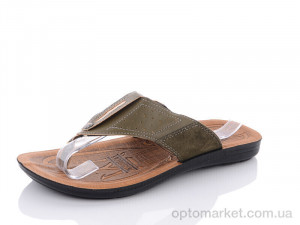 Купить Шльопанці чоловічі E3105B khaki Oscar зелений