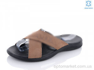 Купить Шльопанці чоловічі F21 бежевий P.ada коричневий