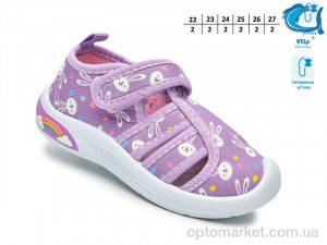 Капці дитячі F65003E Флип фіолетовий  оптом от Optomarket