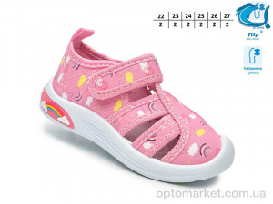 Капці дитячі F65004A Флип рожевий  оптом от Optomarket