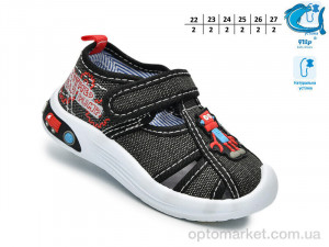 Капці дитячі F65007H Флип чорний  оптом от Optomarket