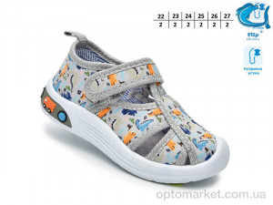 Капці дитячі F65009D Флип сірий  оптом от Optomarket