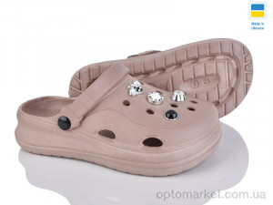 Купить Крокси жіночі F652 капучино Fogo коричневий