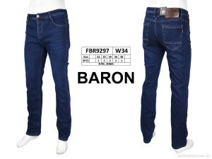 Джинси чоловічі FBR9297 фліс Baronjns синій  оптом от Optomarket