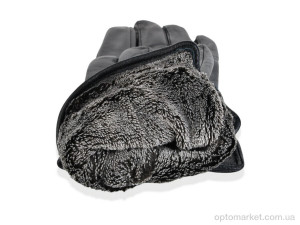 Рукавички чоловічі G112 black Anjela чорний  оптом от Optomarket