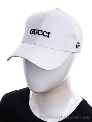 Кепка унісекс GUCCI 001 white G.cci білий  оптом от Optomarket