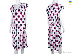 Халат жіночі H001-1 blue Banko білий  оптом от Optomarket