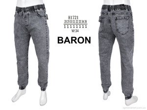 Джинси чоловічі H1721 Baron сірий  оптом от Optomarket