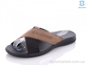 Купить Шльопанці чоловічі H5-1 T.mmy h.lfiger коричневий