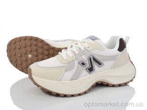 Купить Кросівки жіночі HD46(136-34) white-khaki Violeta бежевий