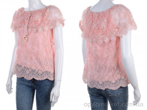 Блуза жіночі HM269 pink Optspace рожевий  оптом от Optomarket