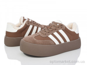 Купить Кросівки жіночі HZ01-M3438-5 d.khaki Violeta only one коричневий