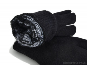 Рукавички жіночі J2034 black Number one чорний  оптом от Optomarket