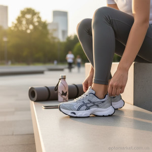 Кросівки жіночі JQ10-3 A.ics сірий  оптом от Optomarket