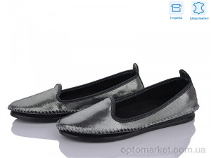 Купить Балетки жіночі K0142 шкіра уцінка Alta Brezza срібний