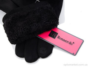 Рукавички жіночі K02 black Ronaerdo чорний  оптом от Optomarket