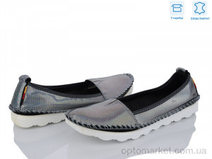 Купить Балетки жіночі K0209-0141 шкіра Alta Brezza срібний