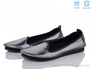 Купить Балетки жіночі K0271-0142 шкіра Alta Brezza срібний