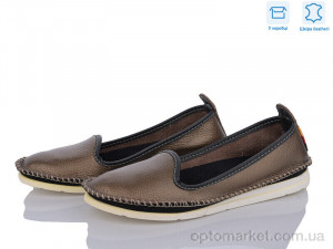 Купить Балетки жіночі K5068 шкіра уцінка Viva золотий