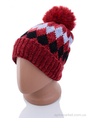 Купить Шапка дитячі KA182-2 bordo травка Red Hat бордовий