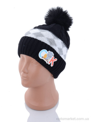 Купить Шапка дитячі KA185-1 black травка Red Hat чорний