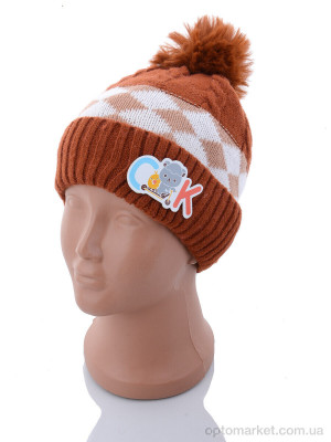 Купить Шапка дитячі KA185-6 brown травка Red Hat коричневий