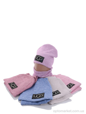 Шапка жіночі KA302 комплект mix фліс U.G мікс  оптом от Optomarket