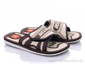 Купить Шльопанці дитячі KCE776 d.brown Kito бежевий