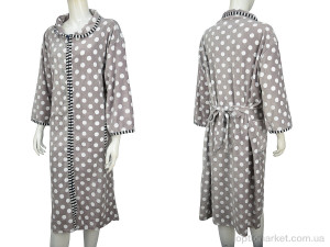 Халат жіночі Халат батал велюр 003-2 (різні кольори) mix Banko мікс оптом от Optomarket