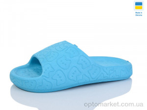Купить Шльопанці жіночі Котики м'які бірюза Tismel блакитний