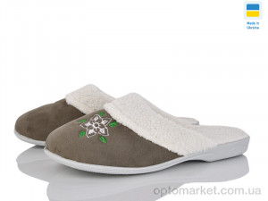 Купить Капці жіночі Кредо 13DP116 вишивка олива Kredo зелений