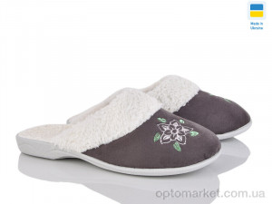 Купить Капці жіночі Кредо 13ДР116 вишивка сірий Kredo сірий