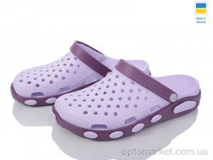 Купить Крокси жіночі Кредо 2091 сабо лаванда-фіолет Kredo рожевий