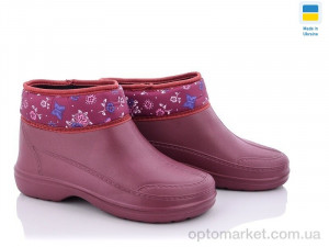 Купить Галоші жіночі Кредо Украина 2032 бордо мех Kredo бордовий