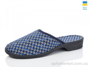 Купить Капці жіночі Кружки каблук б/з синій Lot Shoes синій