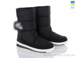 Купить Дутики жіночі KWZ211-8N чорний-білий 2025 Malibu чорний