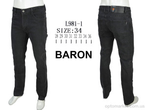 Джинси чоловічі L981-1 Baron чорний  оптом от Optomarket