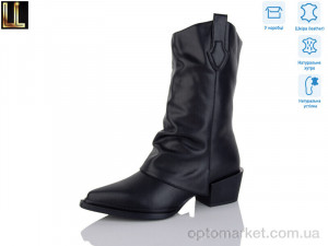 Купить Чоботи жіночі LM-RK1143P-1P Lilin чорний