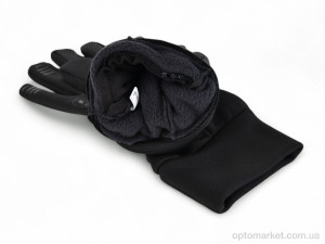 Рукавички чоловічі M-N3-NK black Number one чорний  оптом от Optomarket