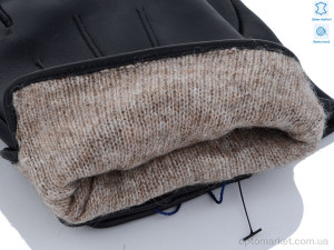 Рукавички чоловічі M0001М шкіра кози Королева чорний  оптом от Optomarket