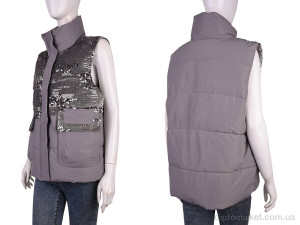 Жилетка жіночі M01 (11959) grey Yanpai сірий  оптом от Optomarket