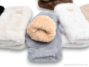 Митенки жіночі M22-08 (норка) mix Number one мікс  оптом от Optomarket