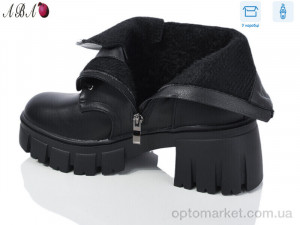 Черевики жіночі M2ABA7-1 L&M чорний  оптом от Optomarket