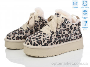 Купить Уги жіночі M6131-9 beige-leopard Violeta бежевий